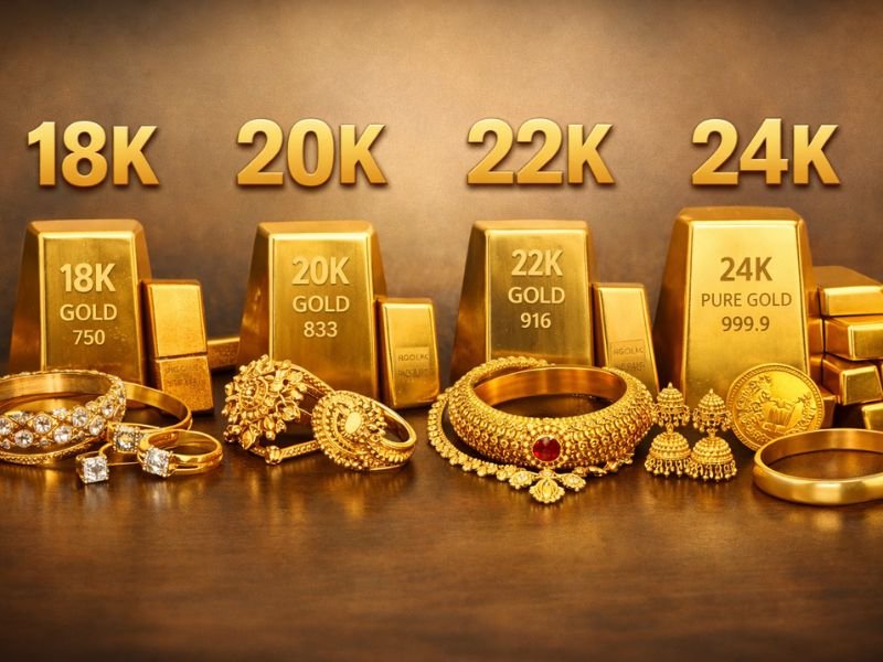 18K 20K 22K 24K Gold Comparison - Sona Chandi Buyers
