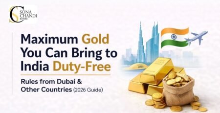 Traveler carrying gold jewellery from Dubai to India with customs duty rules and import limit information